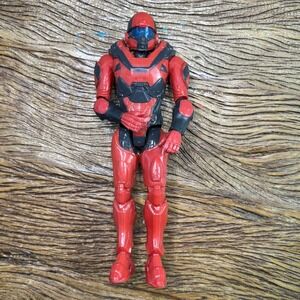 Halo Spartan Action Figure 12 Inch Red Black Armor Wicked Cool Toys Xbox UNSC